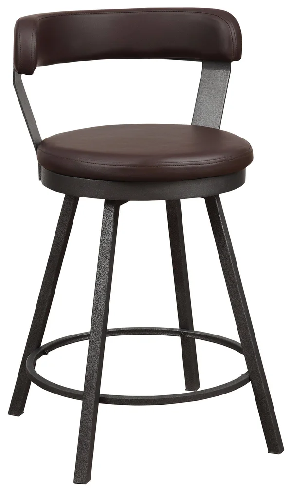 Homelegance Appert Brown Counter Height Chair Set of 2