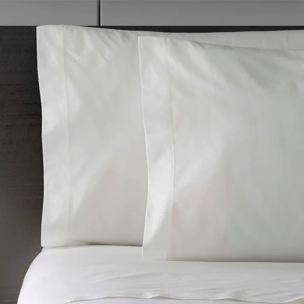 Vera Wang Solid Cotton Percale Sheet Set - King - White