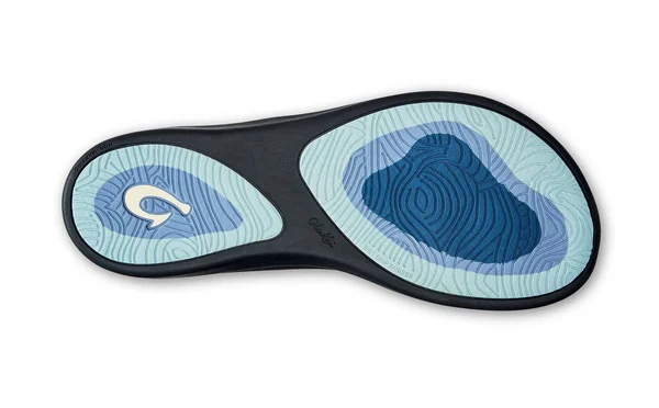 Olukai Punua Women's Beach Sandals Cloud Blue, Black - 10