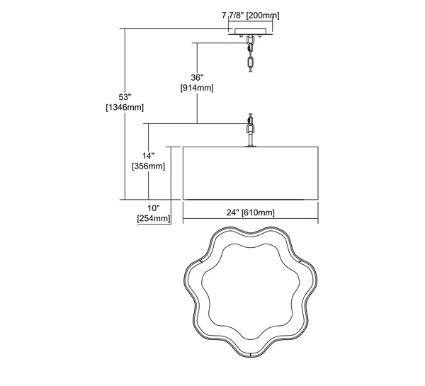 Villoy 3-Light Drum Pendant in Polished Stainless Steel/Nickel 1140-018