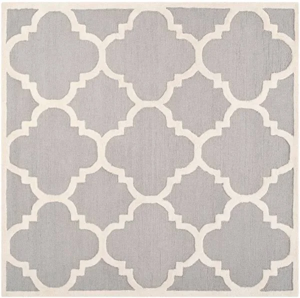 Safavieh Cambridge Silver & Ivory 6& x 6& Square Rug