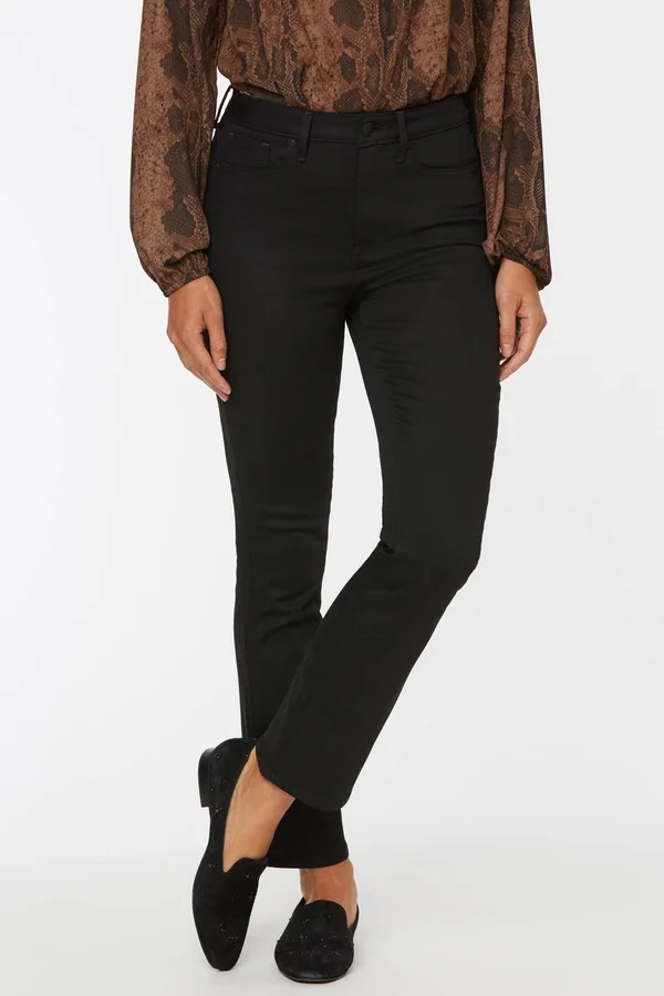 Nydj Women's Slim Bootcut Ankle Jeans in Black Rinse - Regular, Size: 00, Denim