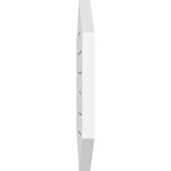 Ekena Millwork GVPVP20X3802SF-04 20x22W x 38x22H Vertical Peaked Surface Mount PVC Gable Vent 4/12 Pitch: Functional - w/ 2x22W x