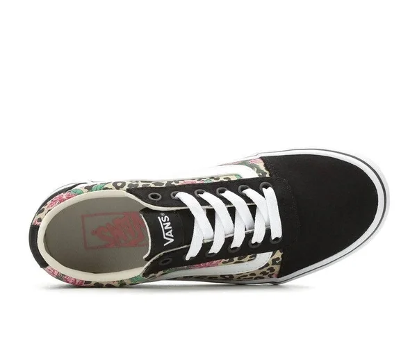 Vans Ward Cheetah Print/Floral Women's Shoes, Size: 7
