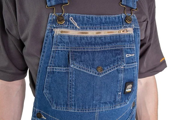 Berne Men's Original Unlined Washed Denim Bib Overall Stone Wash Dark, 48X32/Regular