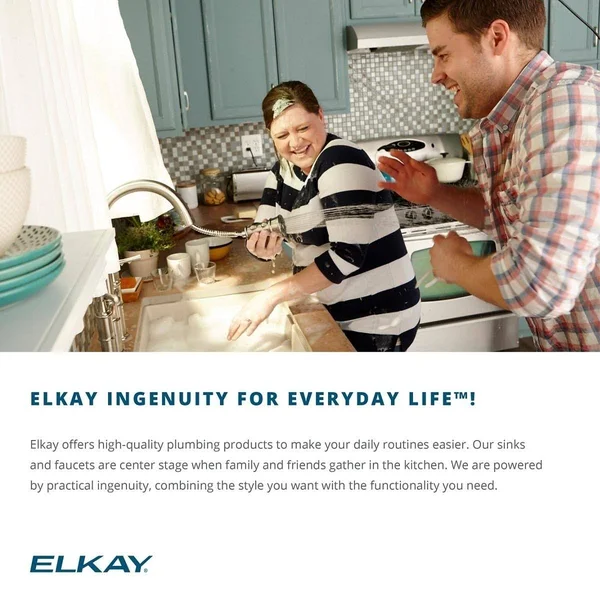 Elkay LRAD2521653 Lustertone Single Bowl Kitchen Sink