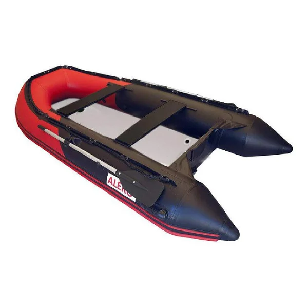 Aleko 10.5ft Inflatable Fishing Boat with Air FLOOR, Red and Black