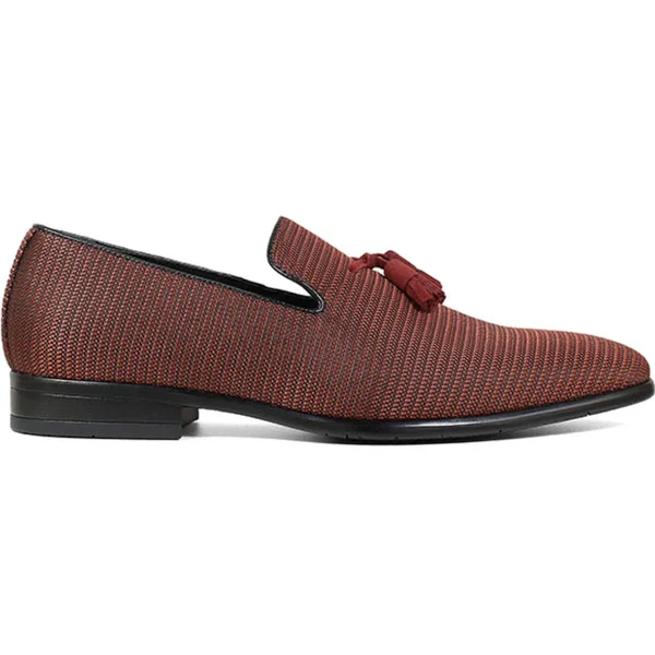 Men's Stacy Adams Tazewell Plain Toe Tassel Slip-On - Size: 12, Red