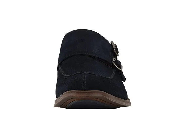 Stacy Adams Men's Shoes Balen Double Monk Strap Navy Suede 25225-415