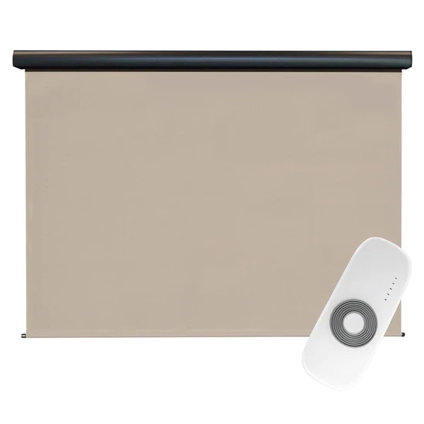 Keystone Fabrics O80.48.80 4 x 8 ft. Regal Rechargeable Motorized Outdoor Sun Shade with Protective Valance - Maple White