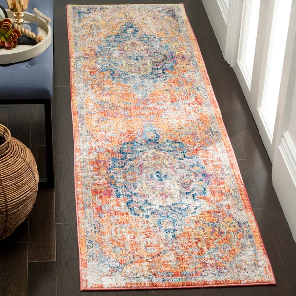Safavieh 2&-3x22 x 12& Bristol BTL350S Blue, Orange Rug
