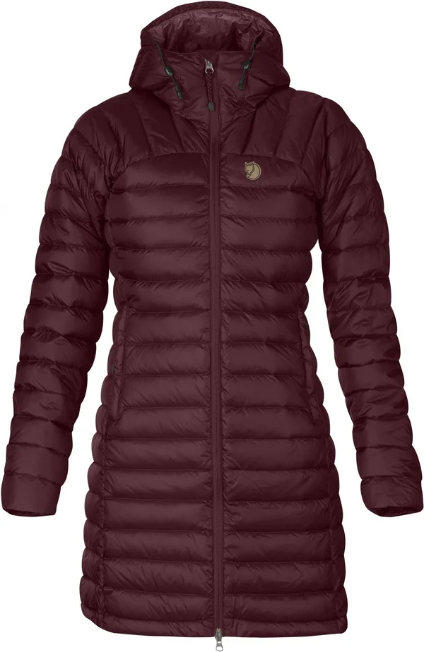 $920 Fjallraven Women Red Packable Insulated Snow Flake Parka Coat