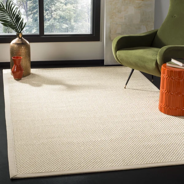 Safavieh Natural Fiber NF150A Ivory/Light Beige 6& x 6& Round Area Rug