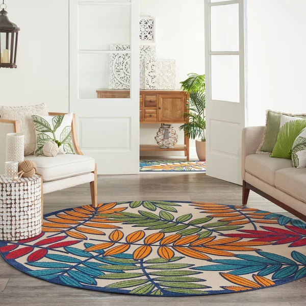Nourison Aloha Area Rug - Multicolor, 6& x 9&