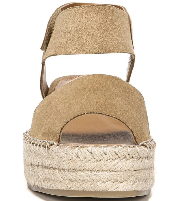Sarto by Franco Sarto Oak Suede Espadrille Sandals - Womens, 6M, Black