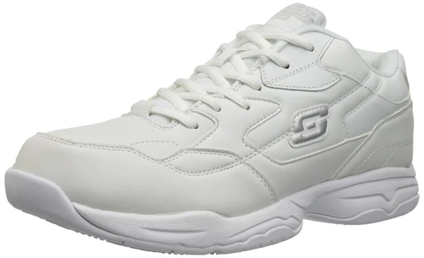 Skechers for Work Men's Felton Resistant Relaxed Fit Work Shoe, White, 8.5 M US