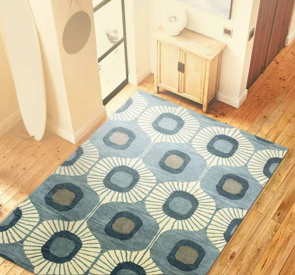 Bashian Chelsea ST103 Runner Rug - 2&6x22 x 8& - Light Blue