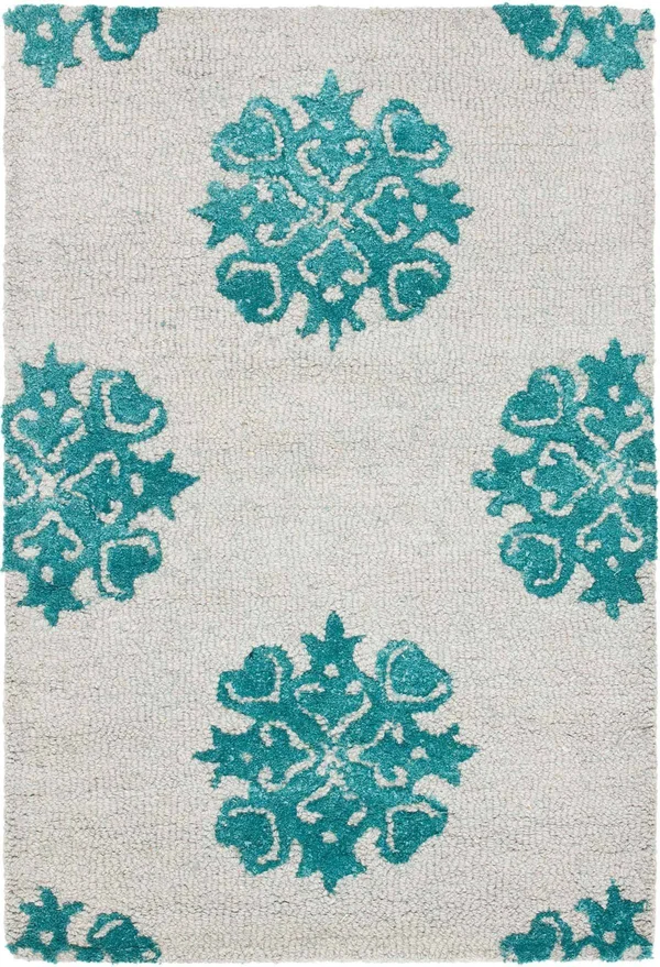 Safavieh Soho Rug SOH213A Ivory, Light Blue, 7& 6x22 x 9& 6x22