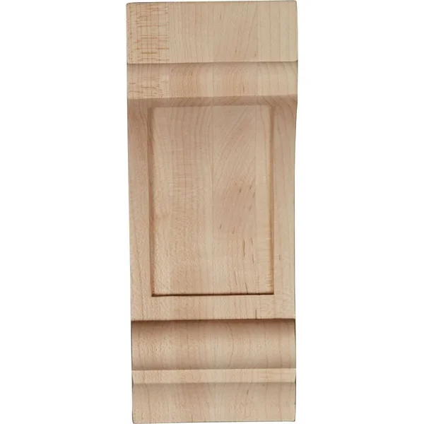 Ekena Millwork CORW05X06X12DIRO 4 3/4x22W x 6x22D x 12x22H Diane Recessed Wood Corbel - Red Oak