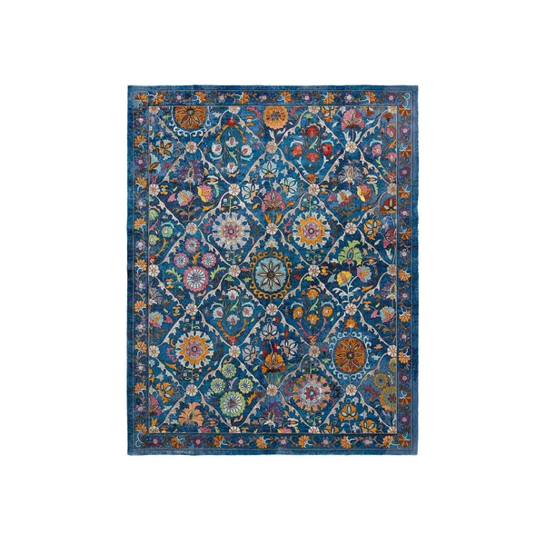 Gertmenian Brea Bizet Area Rug - Blue, 2.5x8 ft