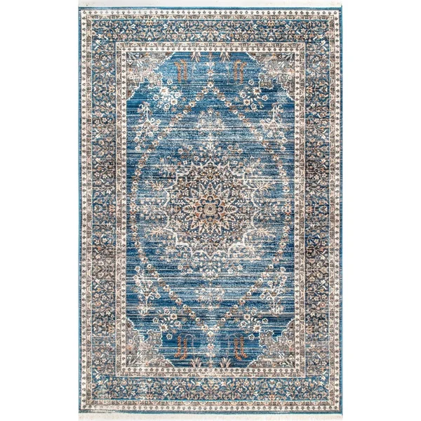 nuLOOM Penny Elegant Blossom Area Rug - Blue, 8x10 ft