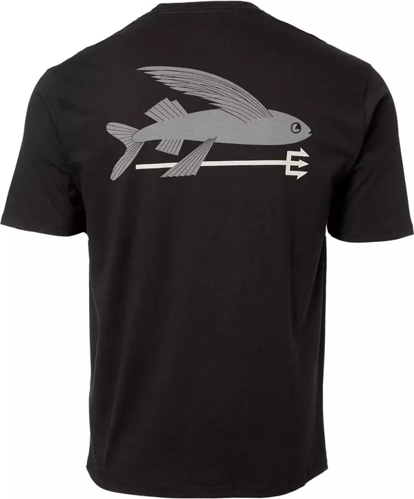Patagonia Flying Fish Organic T-Shirt - Men's Pigeon Blue/Home Planet, M