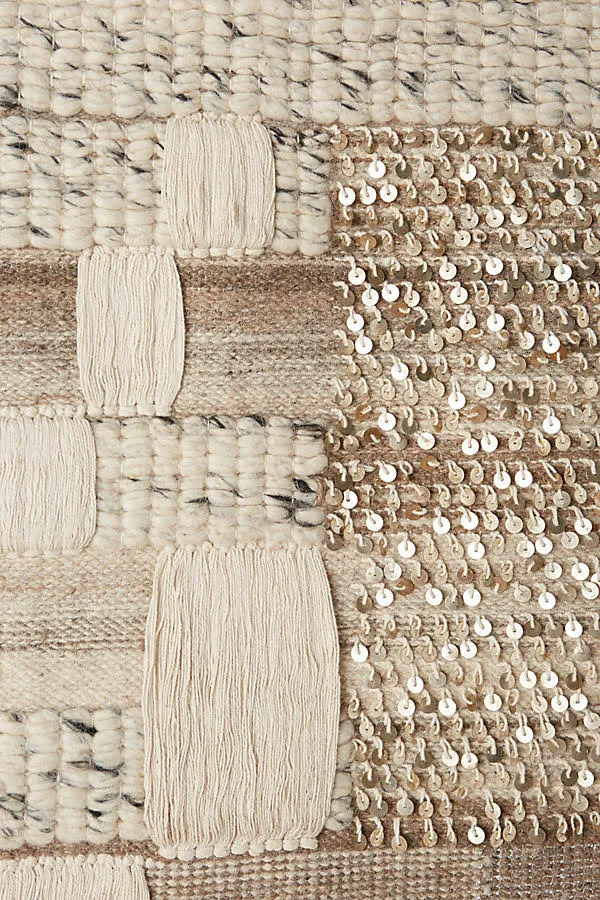 Anthropologie Navy-Dipped Kilim Tapestry Wall Art Blue