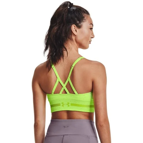 Under Armour Women's Seamless Low Long Heather Sports Bra - Green, Xs