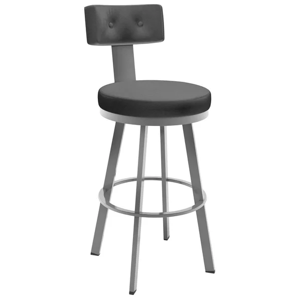 Amisco Tower Counter Height Swivel Metal Stool, Grey