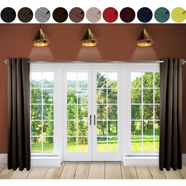 InStyleDesign Premium Extra Wide Heavyweight Curtain (1 Panel), Size: 120W x 108h, Gray