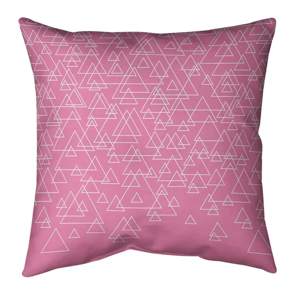 Porch & den Burbank Scattered Triangles Throw Pillow - 20 x 20 - Black - Linen