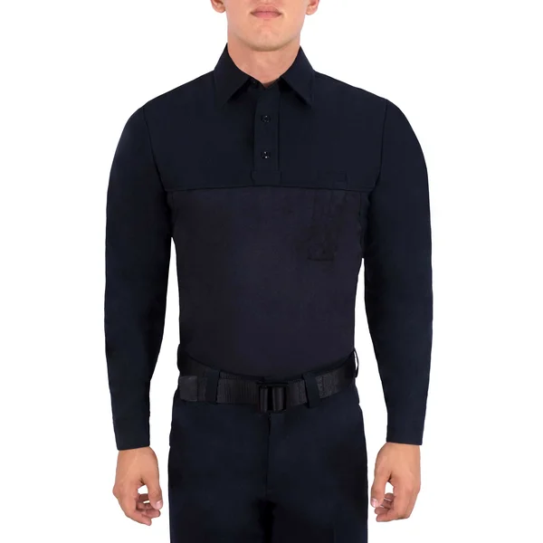 Mens Ballistic Vest Undershirt - Long Sleeve Polyester ArmorSkin Base Size Large 33 in Silver Tan by Blauer
