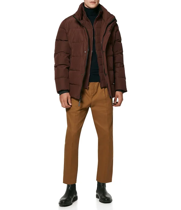 Marc New York Stratus Long-Sleeve Hooded Down-Filled Jacket - L