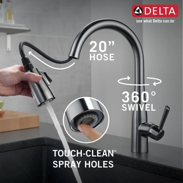 Delta Essa Single Handle Pull-Down Kitchen Faucet (Recertified), Stainless Steel, 9113-AR-DST