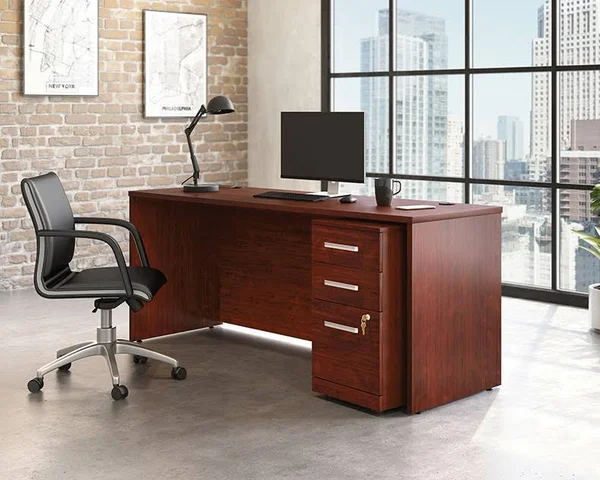 Affirm 72x22 x 24x22 1-File Single Ped Desk - Sauder 430197