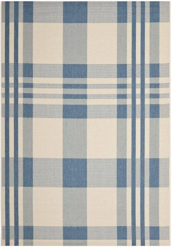 Safavieh Courtyard Area Rug CY6201 Beige - Blue, 6& 7x22 x 9& 6x22