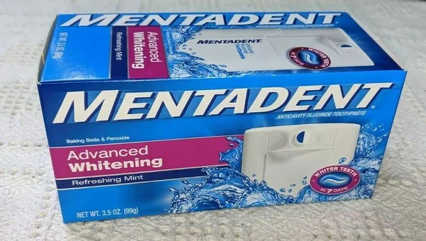 Mentadent Anticavity Fluoride Toothpaste, Advanced Whitening, Refreshing Mint - 3.5 oz