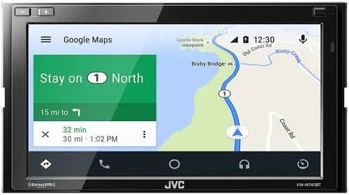 JVC Kw-m740bt Compatible with CarPlay, Android Auto 2-DIN AV Receiver (No CD Drive) with Back Up Camera