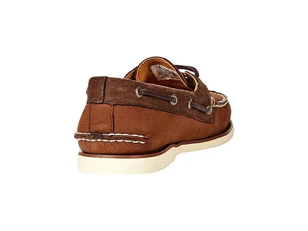 Men's Gold Cup Authentic Original 2-Eye Croc Embossed Boat Shoe 8