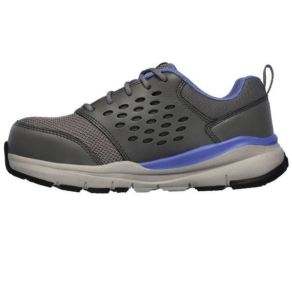 Skechers Women's Work: Soven Alloy Toe Sneakers, Black/Purple, 6.5