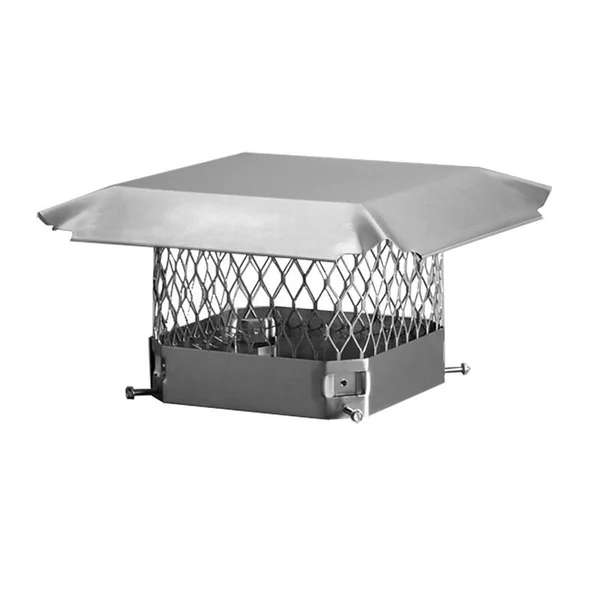 Draft King Ss1515u Single-Flue Stainless Steel Chimney Cap (15 inch x 15 inch)