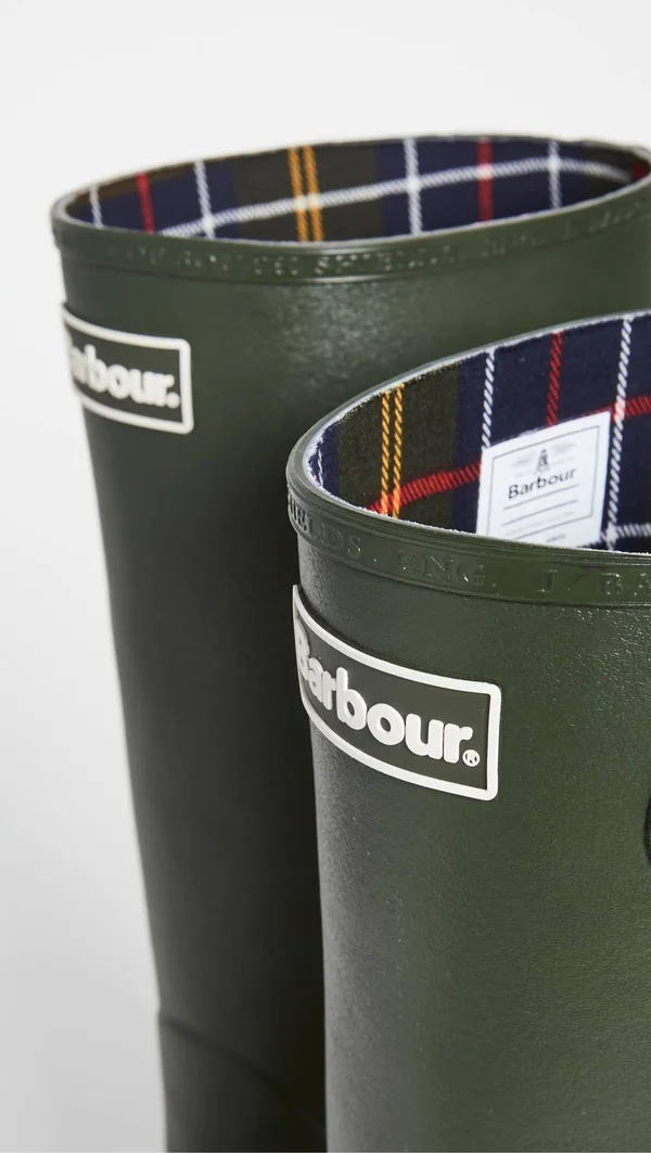Barbour Bede Wellington Boots Olive 12