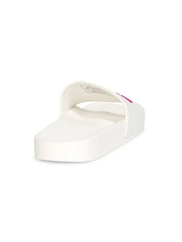 Balenciaga Logo Pool Slide Sandals - White, Women's, 41EU, Sandals Slides