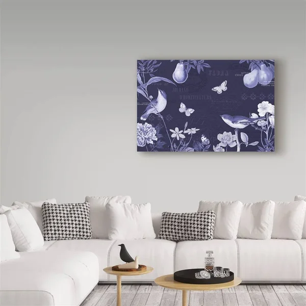 Trademark Fine Art 'Botanical Blue IV' Canvas Art by Katie Pertiet - Size: 22 x 32