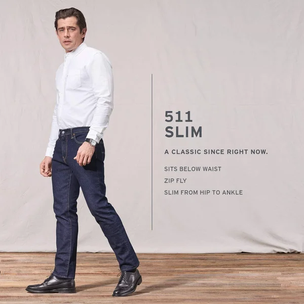 Levi&s Men's 511 Slim Fit Jeans - Dolf Metal Destructed