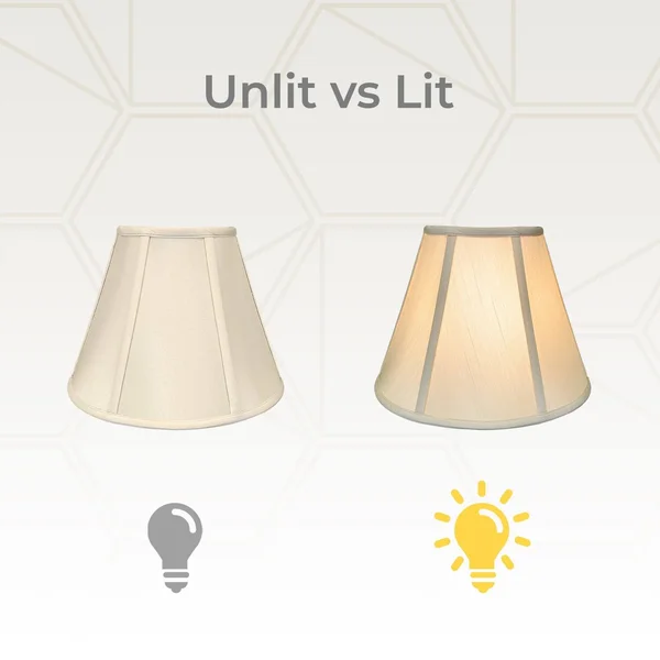 Royal Designs Deep Empire Bell Lamp Shade - Beige, 9x16x12.25 Set of 2