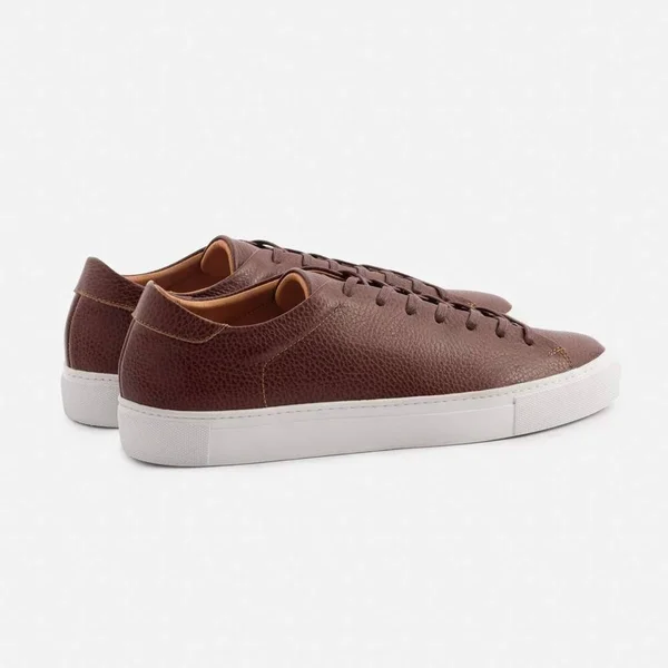 Beckett Simonon Reid Sneakers - Pebbled, Oxblood/White, Size 10, Men's Sneakers