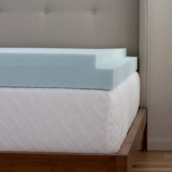Brookside Gel Infused Memory Foam Mattress Topper - Blue Twin