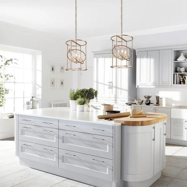 Modern Glam 3-Light Cylinder Gold Chandelier Dining/ Living Room Pendant - D14x22x H 19.5x22
