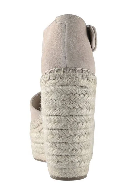Marc Fisher Ltd Alida Espadrille Platform Wedge, Size 10 in Light Nude at Nordstrom Rack